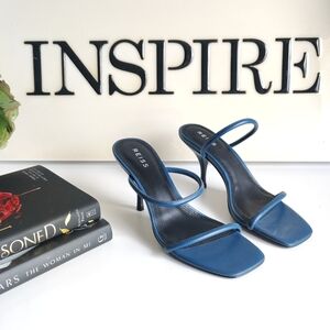 Reiss Blue Heeled Sandals with Stiletto Heel